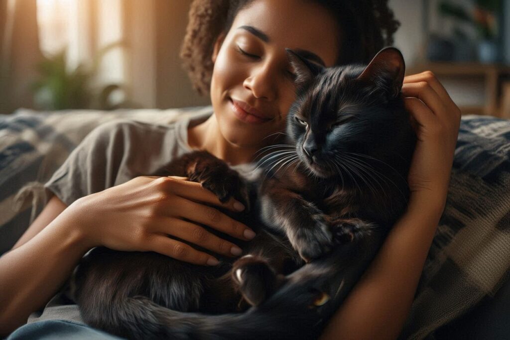 Affectionate Black Cat